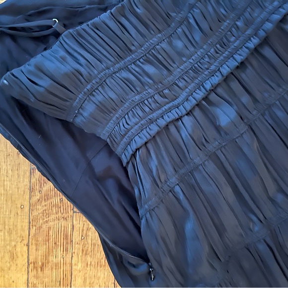 Satin-feel Anthropologie dress in Black (orange only for photo) - Picture 12 of 14